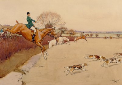 上と上（グラファイト、ペンとインク、紙のトイレ） 作： Cecil Charles Windsor Aldin