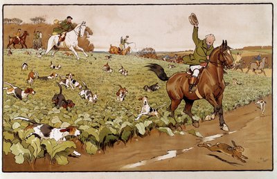 セシル・アルディン（1870-1935）の水彩画 19世紀 個人蔵 作： Cecil Charles Windsor Aldin
