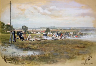 アルバート-セカンドステージ、1000ヤード、ビスリーキャンプ、1893年（紙とガッシュ紙） 作： Cecil Cutler