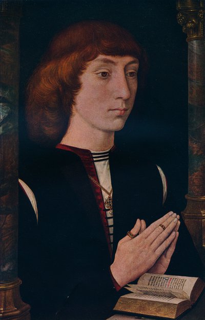 「祈りの若い男」、c1475 作： Cecil Reginald Grundy