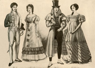 1824-1835、1907、1937年の服。 作： Cecil W. Trout