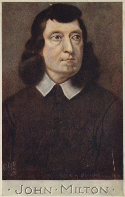ジョン・ミルトン（1608-1674）、イギリスの詩人 作： Cecil Watson Quinnell