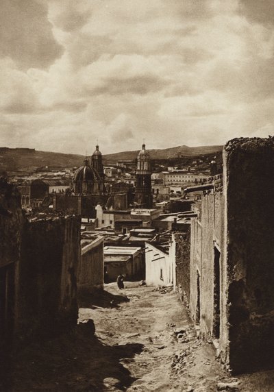 メキシコ：サカテカス（白黒写真） 作： Cecile Seler Sachs