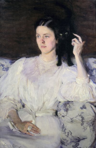 シータとサリタ、または猫を持つ少女、1893-94 作： Cecilia Beaux