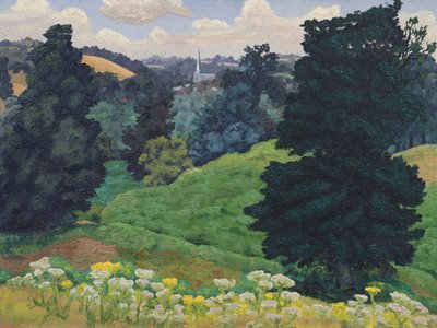 ハドリー教会、1942年頃 作： Cedric Morris