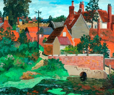 ポルステッド、サフォーク、1933年頃（キャンバスに油彩） 作： Cedric Morris