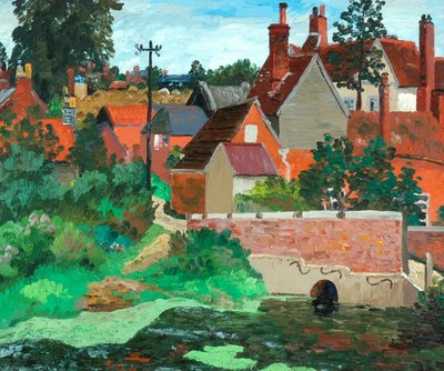 ポルステッド、サフォーク、1933年頃（キャンバスに油彩） 作： Cedric Morris