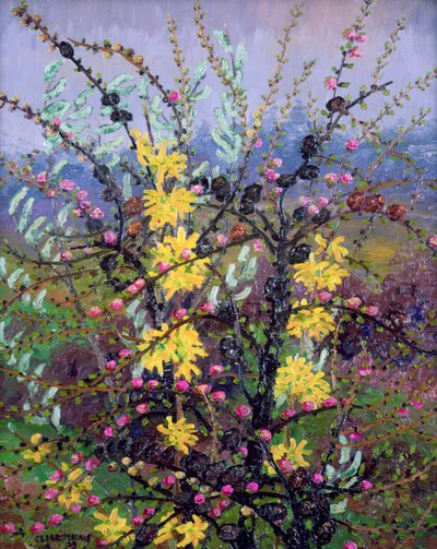 低木（キャンバスに油彩） 作： Cedric Morris