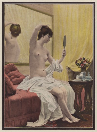 朝のトイレの女性（カラーリソ） 作： Celestin Francois (after) Nanteuil