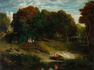 森の中、1841年。 作： Celestin Francois Nanteuil