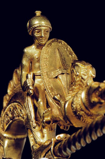非常に重要なラ・テーヌの戦士の腓骨、詳細（ゴールド）（1065822-6も参照） 作： Celtic