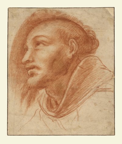 フランシスコ会修道士（聖フランシスコの可能性）の研究 作： Cerano (Giovanni Battista Crespi)