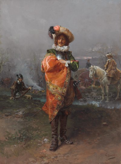 マントの紳士 作： Cesare Auguste Detti