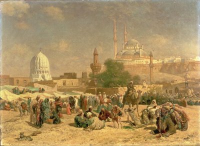 カイロ郊外、1883年 作： Cesare Biseo