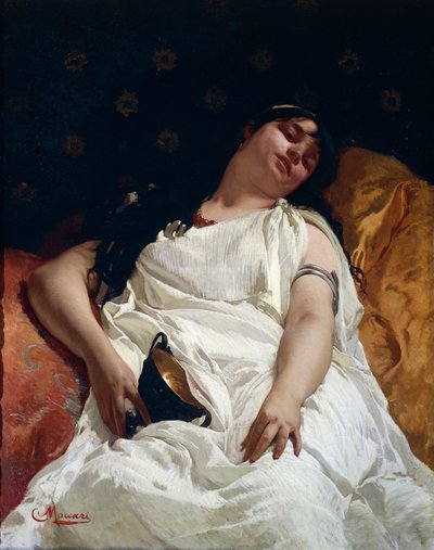 バッカンテ」チェーザレ・マッカーリ（1840-1919）作、油彩・キャンバス 作： Cesare Maccari