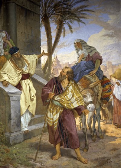 ジョセフとメアリー、ローマのベツレヘムへの脱出 作： Cesare Maccari