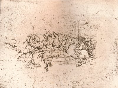 アンギアリの戦いの漫画の一部、c1505-c1523 1883のコピー 作： Cesare da Sesto