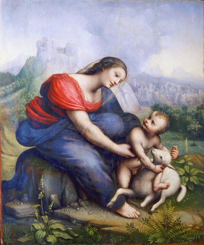 子羊の聖母子 作： Cesare da Sesto