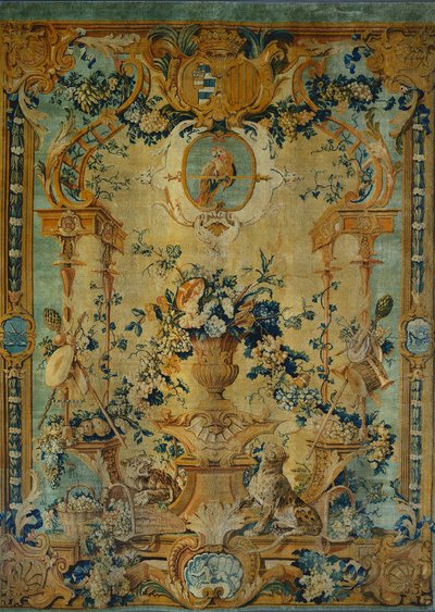 石鹸工場パネル：秋、c。 1717年。 作： Chaillot Workshops Royal Savonnerie Manufactory