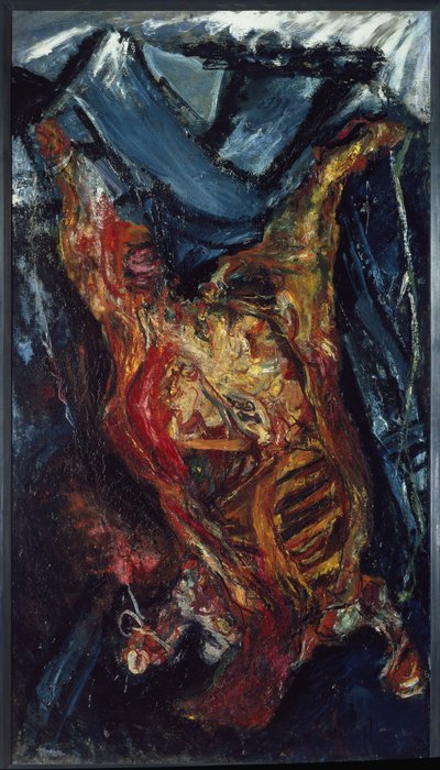 牛皮-Chaim Soutine (1894-1943)の絵画、油彩、キャンバス、202x114 cm 作： Chaim Soutine