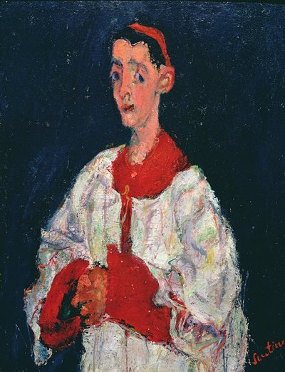 合唱団の少年、1928 作： Chaim Soutine
