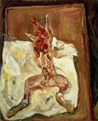 剥ぎ取られたウサギ、1921年頃（キャンバスに油彩） 作： Chaim Soutine