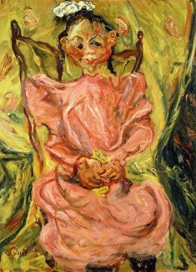 ピンクの少女、1925 作： Chaim Soutine