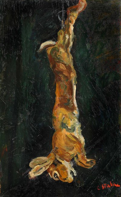 ぶら下がっているうさぎ、1923年頃。 作： Chaim Soutine