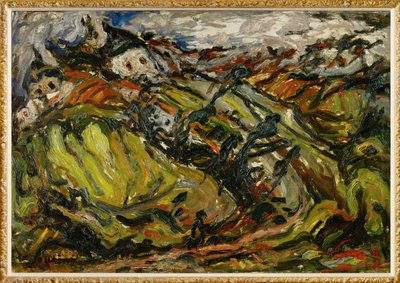 セレの家々（キャンバスに描く） 作： Chaim Soutine