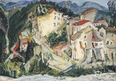 カーニュでの風景。カーニュの風景、1924-1925年 作： Chaim Soutine