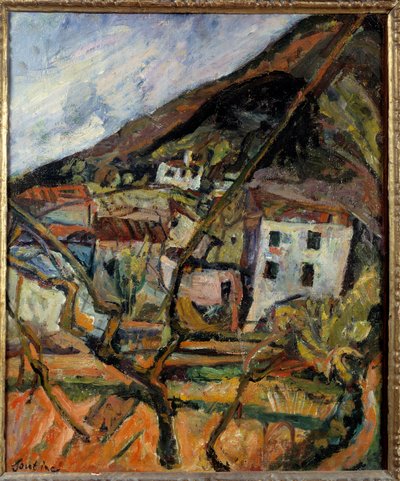 ヴァンスの風景画 Chaim Soutine (1894-1944) (ec.rus.) 1921年 アヴィニョン、Musee Calvet 作： Chaim Soutine