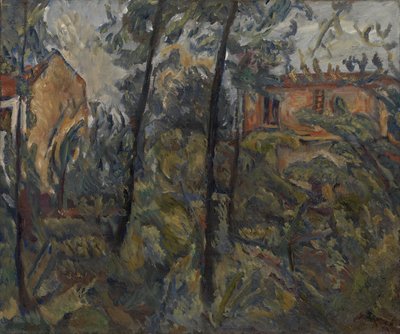 住宅のある風景、c。 1918 作： Chaim Soutine