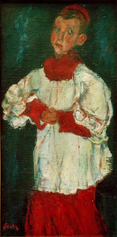 合唱団の少年 作： Chaim Soutine