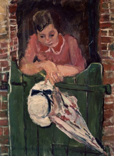 傘を持つ女性-S XX-フランス語の表現 作： Chaim Soutine