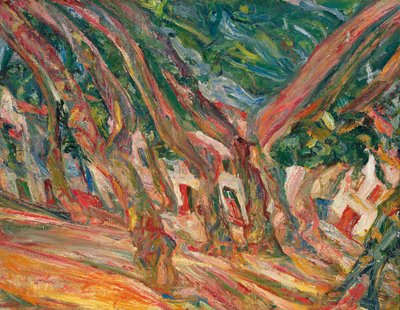 セレのプラタナス; Les platanes a Ceret、c.1920 作： Chaim Soutine