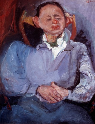 彫刻家オスカー・ミエストチャニノフの肖像。チャイム・スーティン（1894-1944）の絵画 作： Chaim Soutine