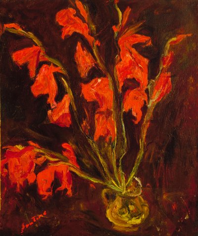 レッドグラジオラス、1919年頃 作： Chaim Soutine