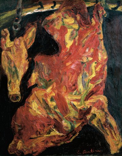牛肉と子牛の頭のサイド 作： Chaim Soutine