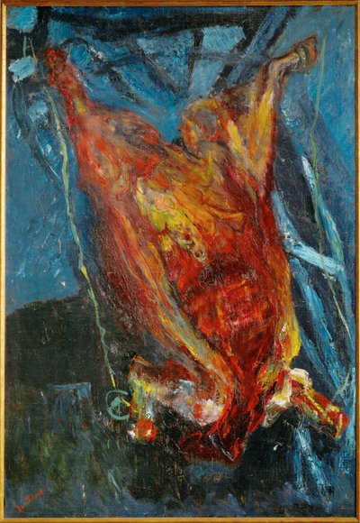 屠殺された牛 1925年頃 キャンバスに描かれた絵 作： Chaim Soutine