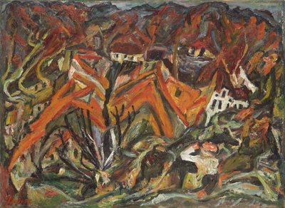 村の眺め。村の眺め、1921-1922 作： Chaim Soutine