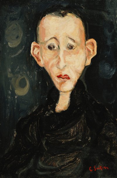 暗闇の中で若者; Le Garcon en Noir、1924 作： Chaim Soutine
