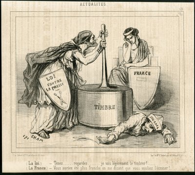Le Charivari』に掲載されたCham（1819-1879）のイラスト 作： Amédée de Noé