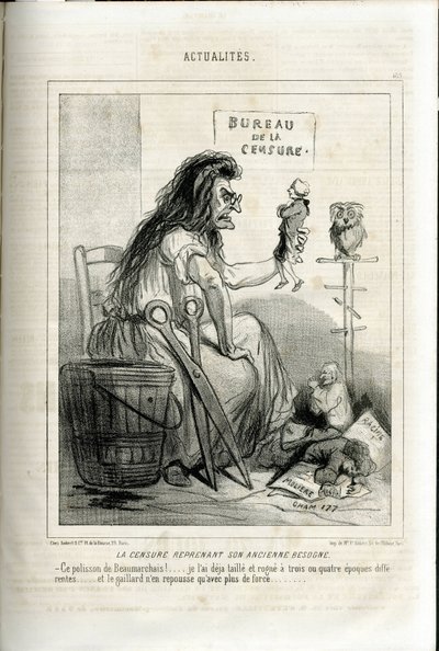 Le Charivari』に掲載されたCham（1819-1879）のイラスト 作： Amédée de Noé