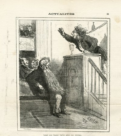 Le Charivari』に掲載されたCham（1819-1879）のイラスト 作： Amédée de Noé
