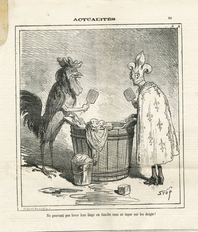 Le Charivari』に掲載されたCham（1819-1879）のイラスト 作： Amédée de Noé