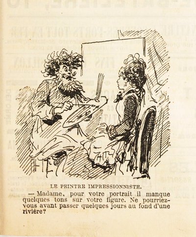 マダム、あなたの肖像画では、あなたの顔にいくつかのトーンが欠けています..., 1877. 作： Cham