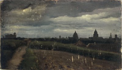 ゴブランから見たパリの全景 作： Charles Emile Cuisin