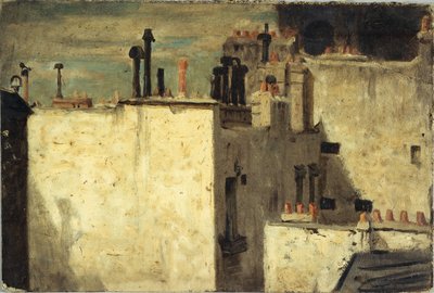 パリの屋根、1870年頃（絵画） 作： Charles Emile Cuisin
