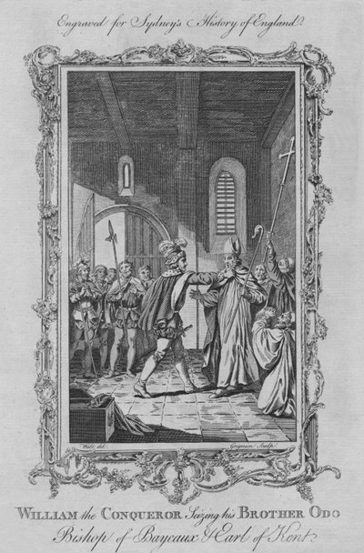 バイヨー司教兼ケント伯爵である弟のオドを捕らえた征服王ウィリアム、1773年。 作： Charles,C Grignion,Charles Grignion the Elder. Charles Grignion,Grignion