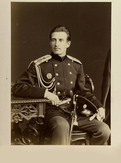 Nicolas Constantinovich de Russie - ロシアのニコラス・コンスタンティノヴィッチ大公の肖像 (1850-1918)、ベルガマスコ、チャールズ (カール) (1830-1896) 作。 アルブミンの写真 作： Charles Bergamasco